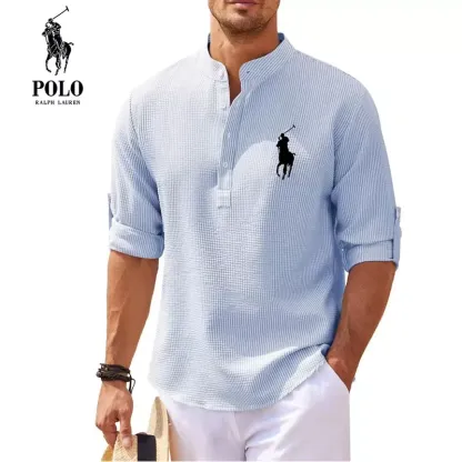 Men's Casual Collar Fashion Striped Shirts-OSI