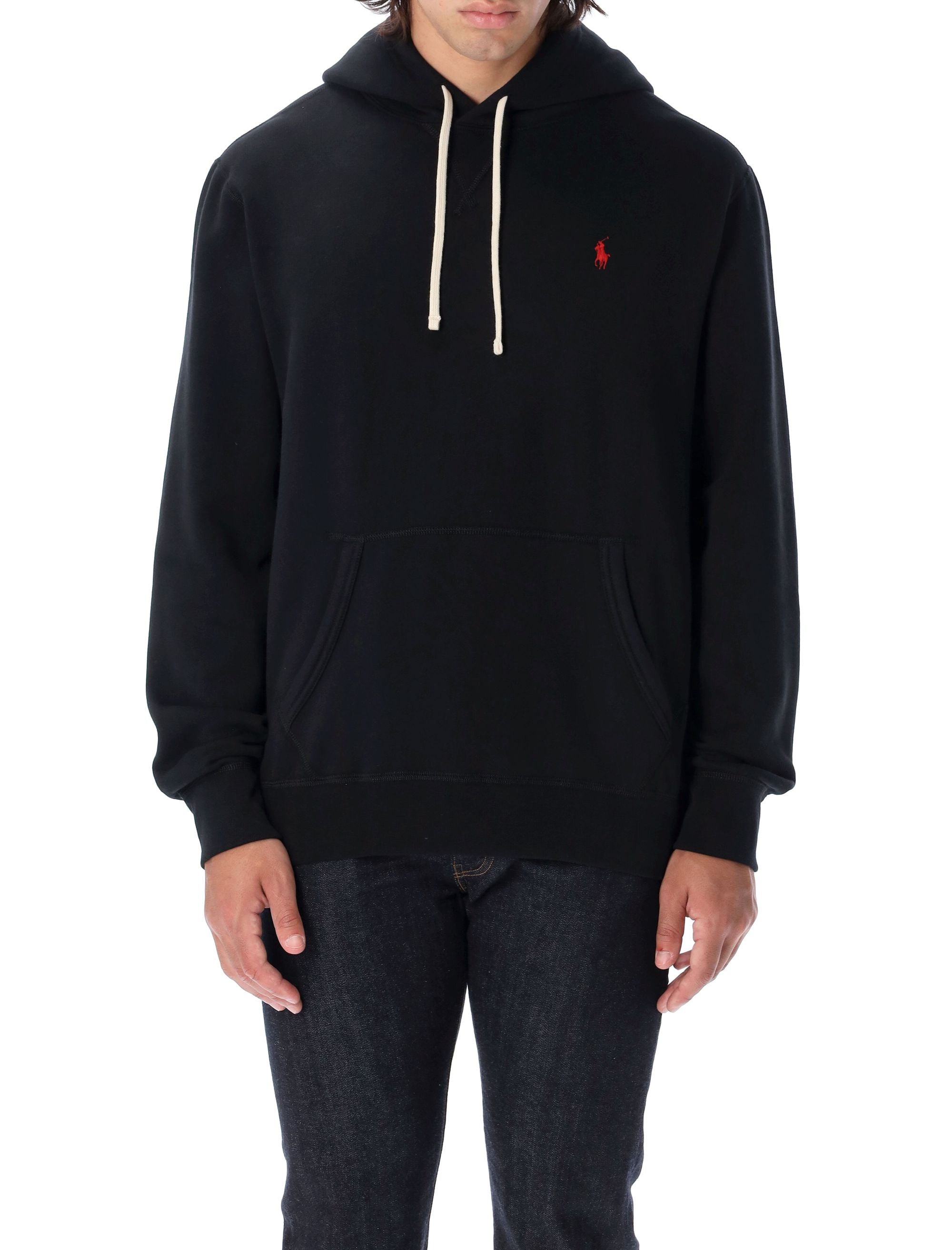 POLO  Cotton Blend Basic Hoodie for Men-OSI