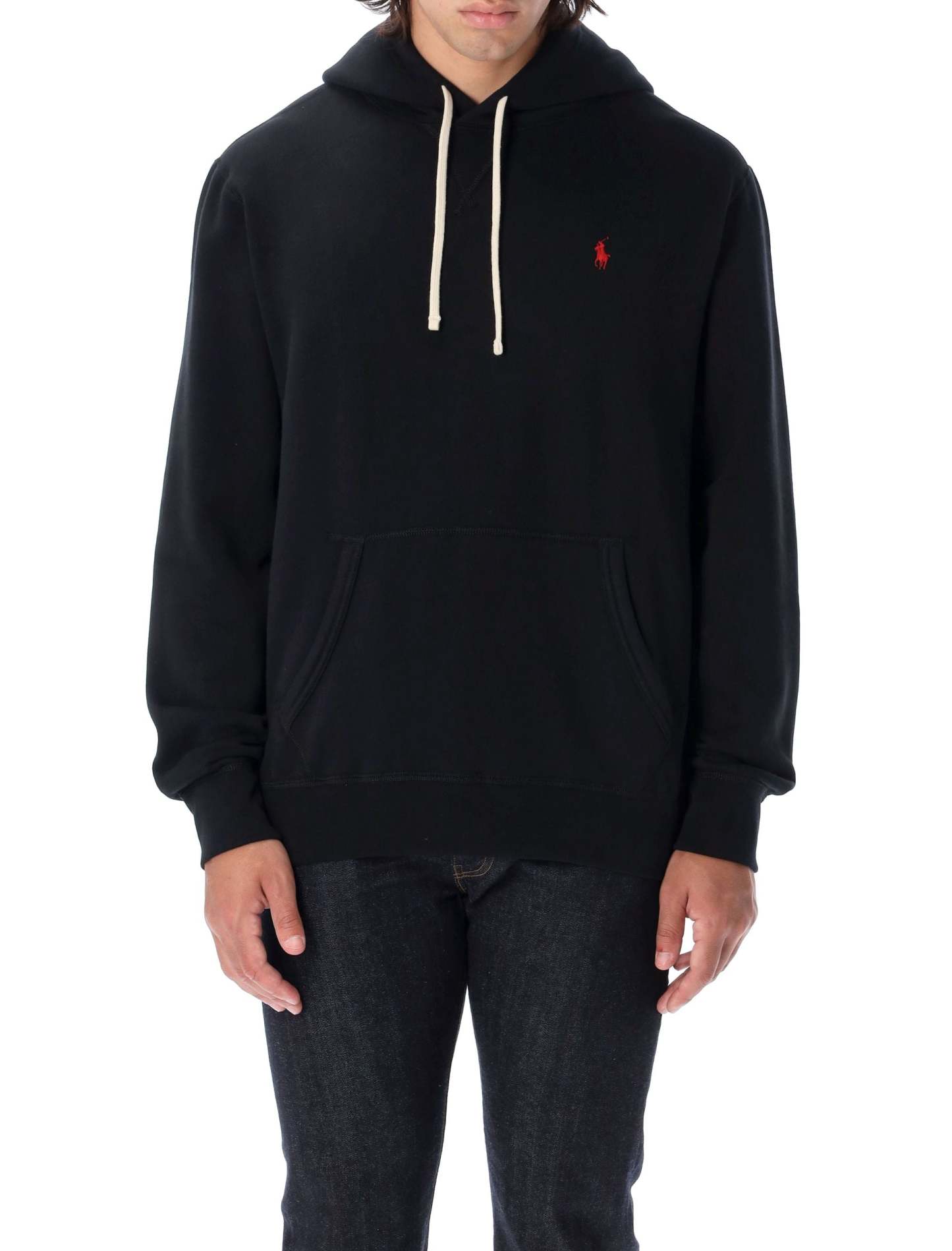 POLO  Cotton Blend Basic Hoodie for Men-OSI