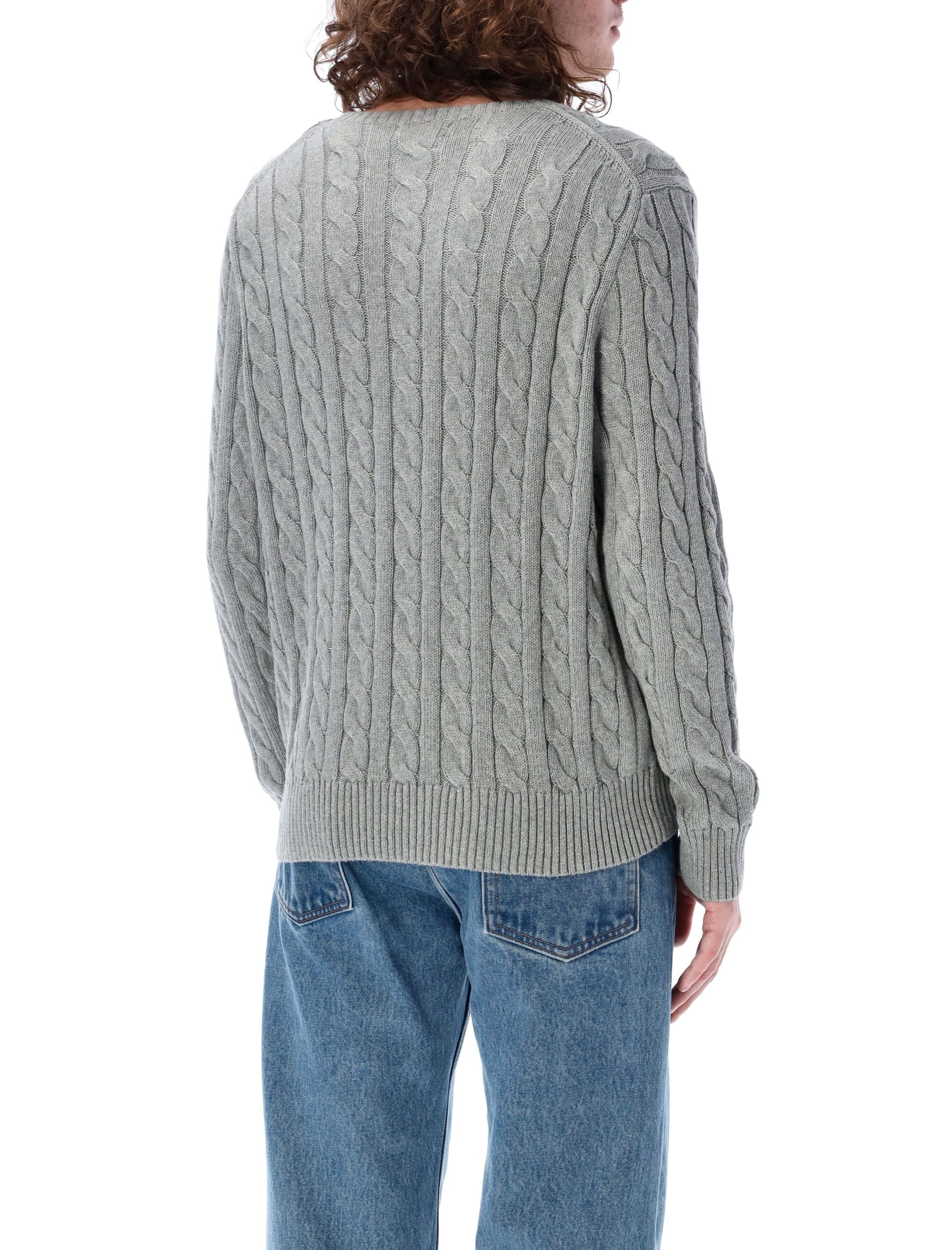 POLO  Men's Cable Knit Sweater - Long Sleeve Regular Fit-OSI