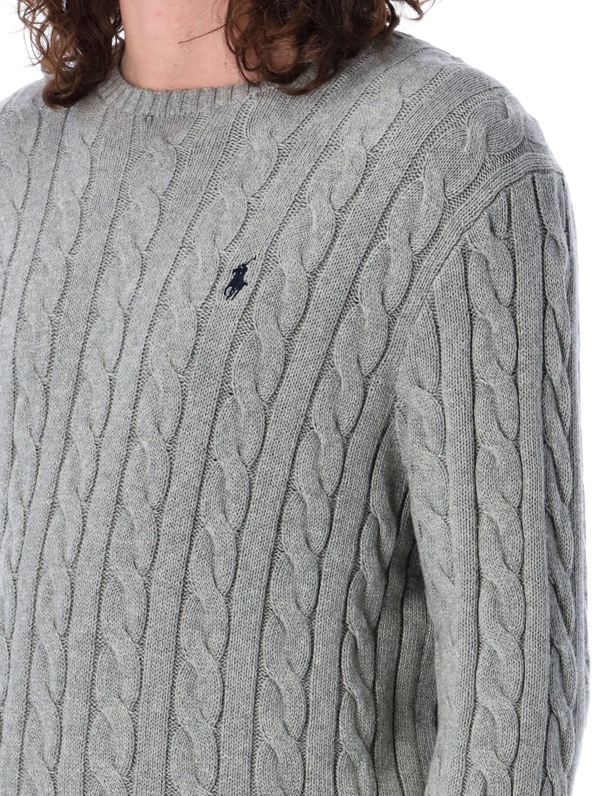 POLO  Men's Cable Knit Sweater - Long Sleeve Regular Fit-OSI
