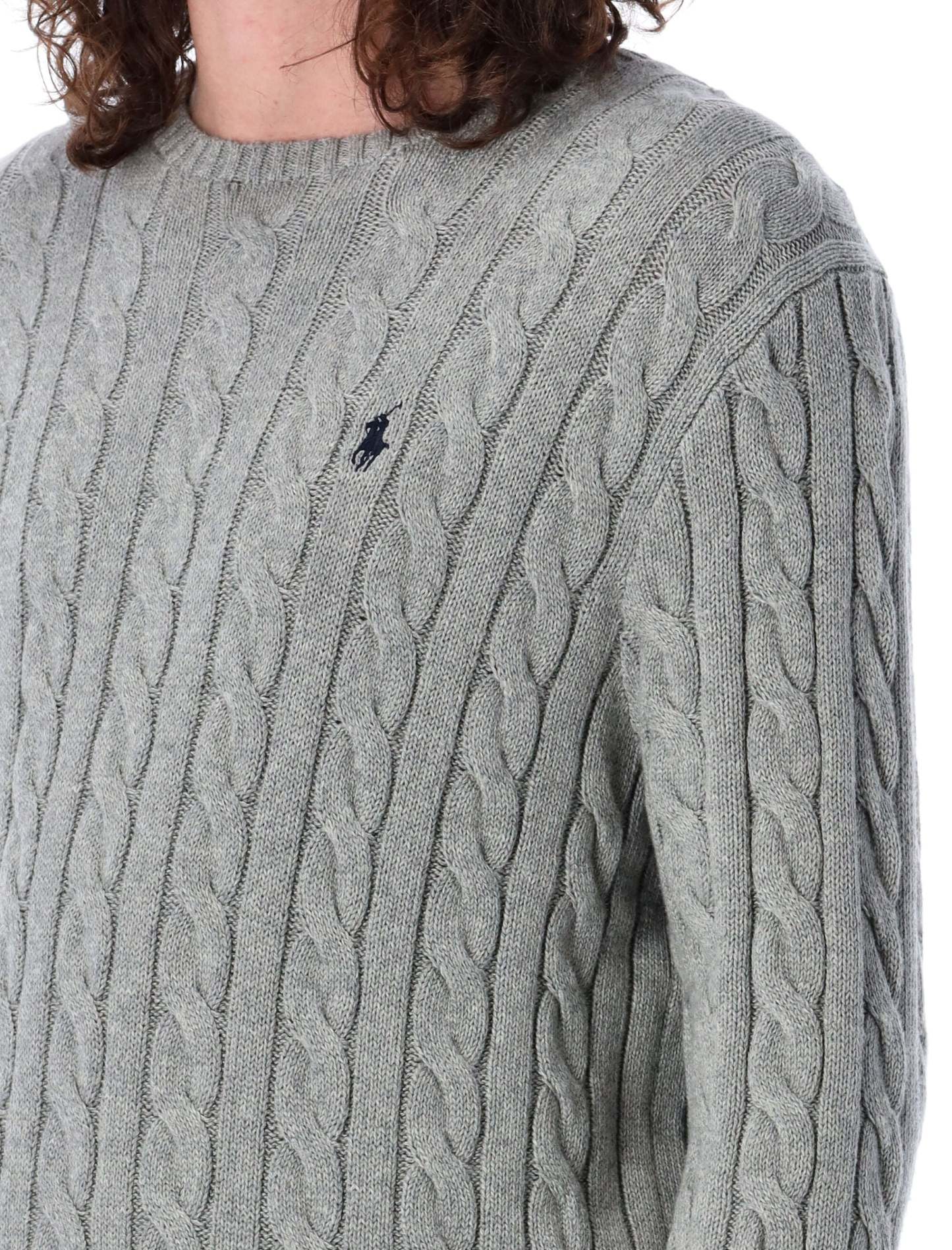 POLO  Men's Cable Knit Sweater - Long Sleeve Regular Fit-OSI