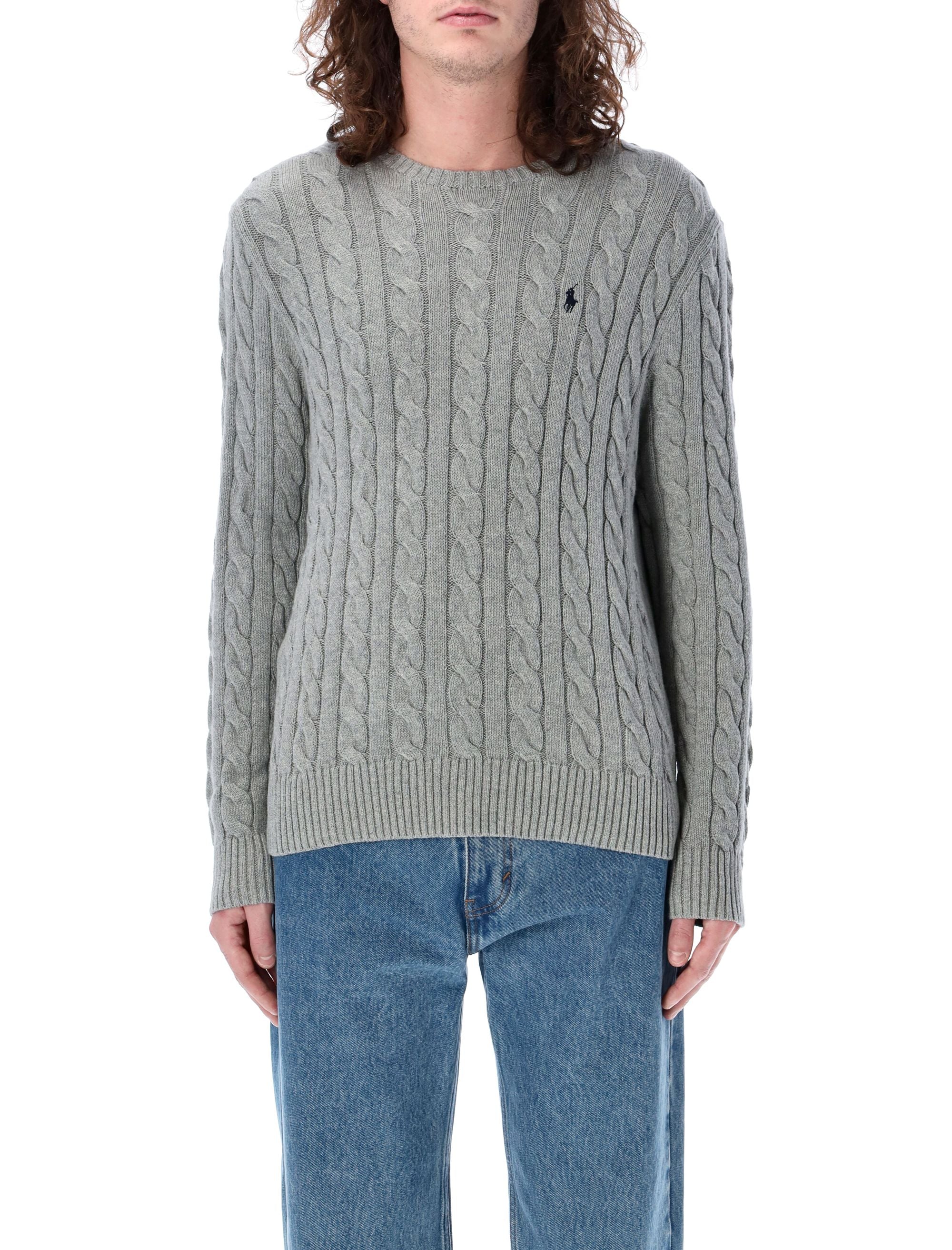 POLO  Men's Cable Knit Sweater - Long Sleeve Regular Fit-OSI