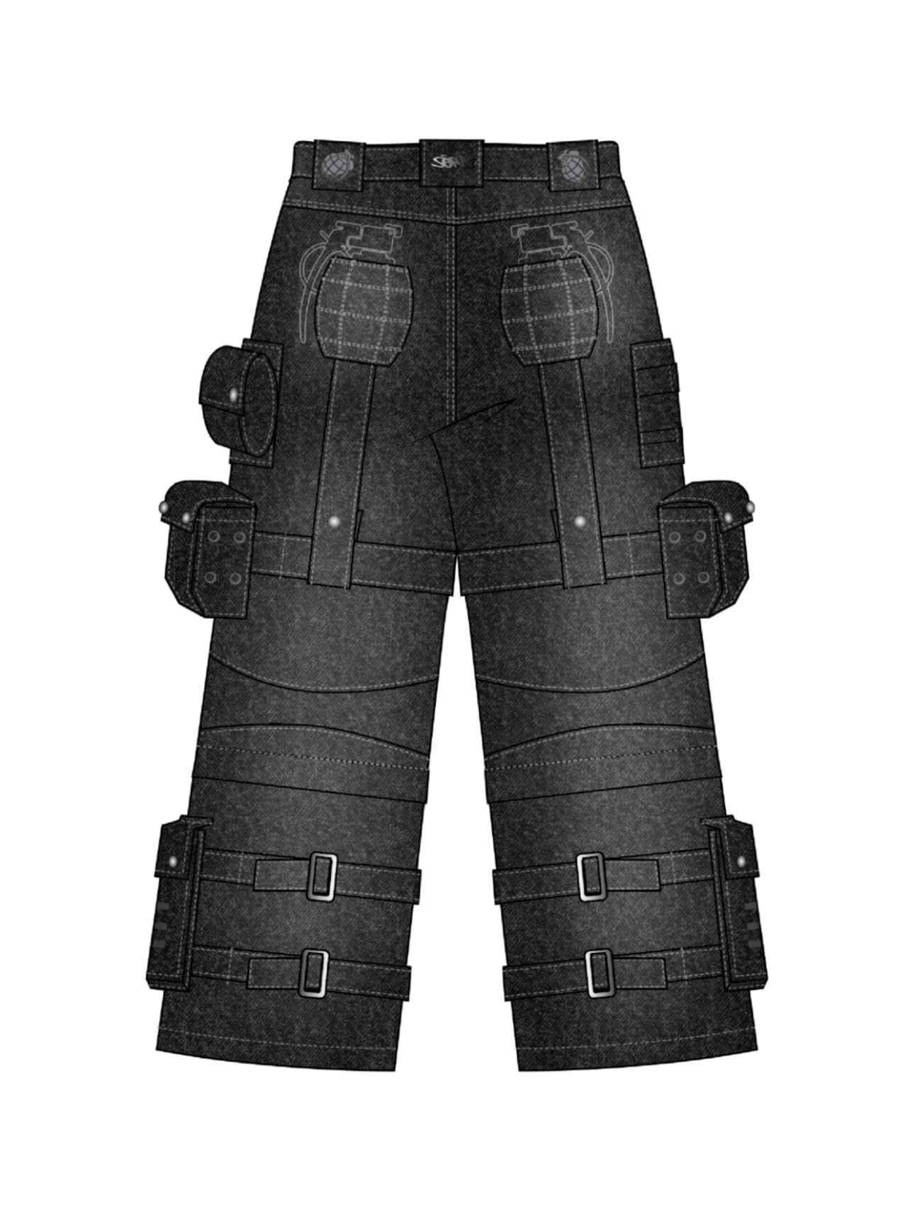 "ACADEMY" Cargo Pants Black-OSI