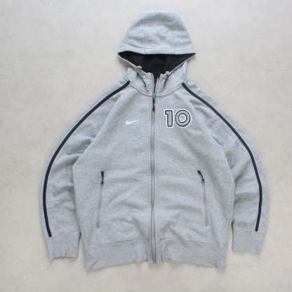 SUPER RARE 2000s  Zip Up Hoodie Grey-OSI