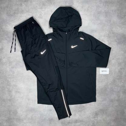 Uv Windrunner Jacket Black & Black Phenom Pants Set-OSI