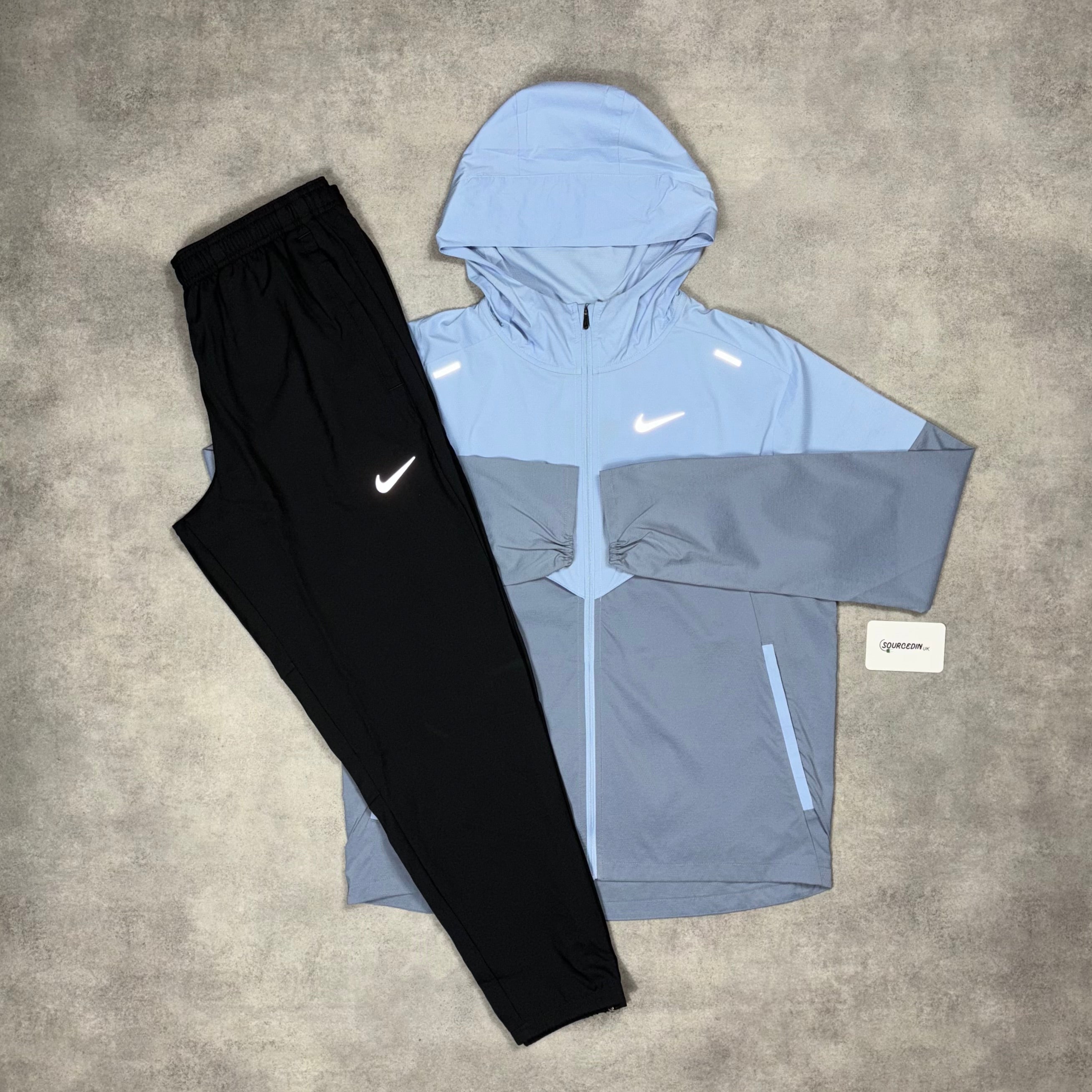 Uv Windrunner Jacket Cobalt Bliss & Black/Grey Woven Challenger Pants Set-OSI