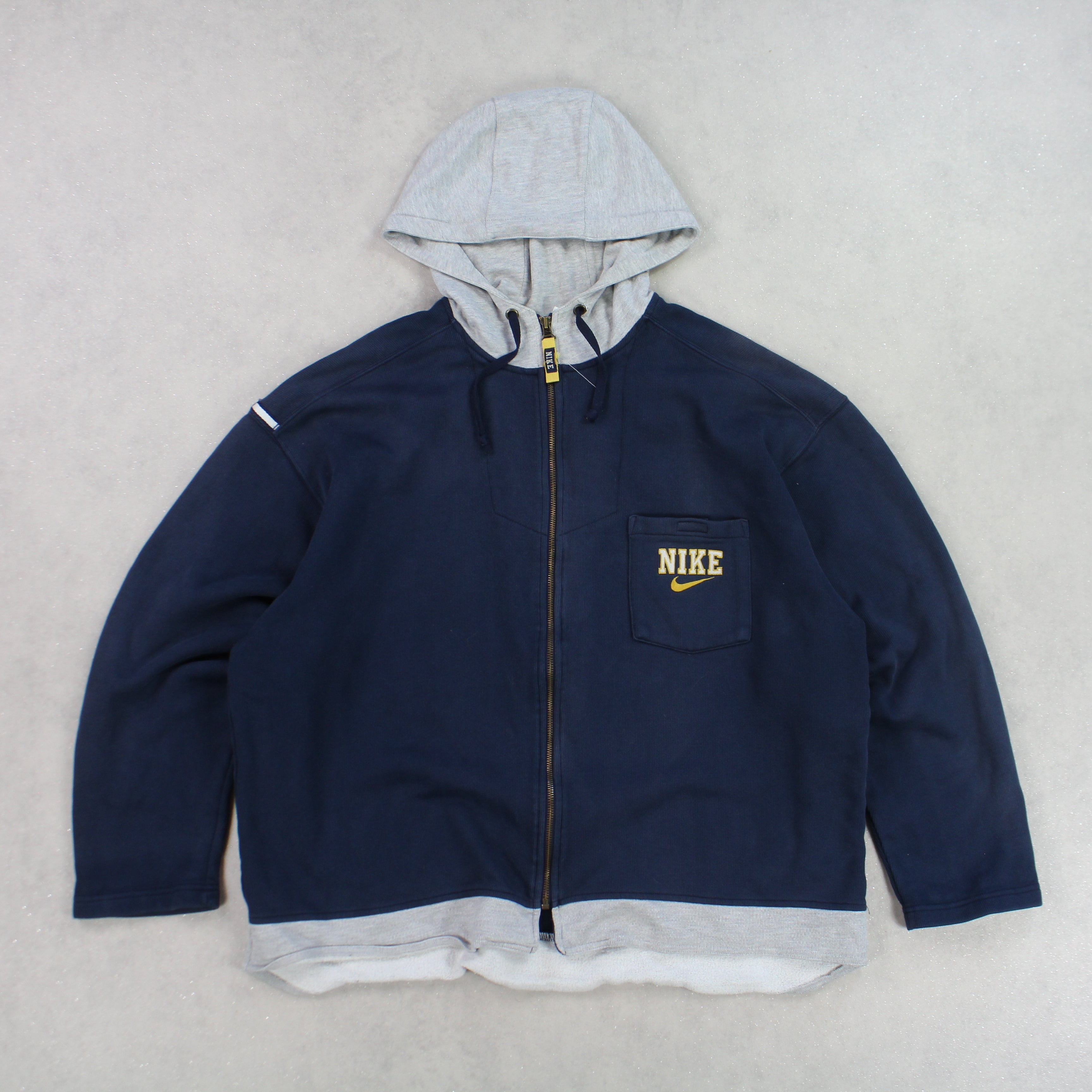 RARE 90s  Zip Hoodie Navy-OSI
