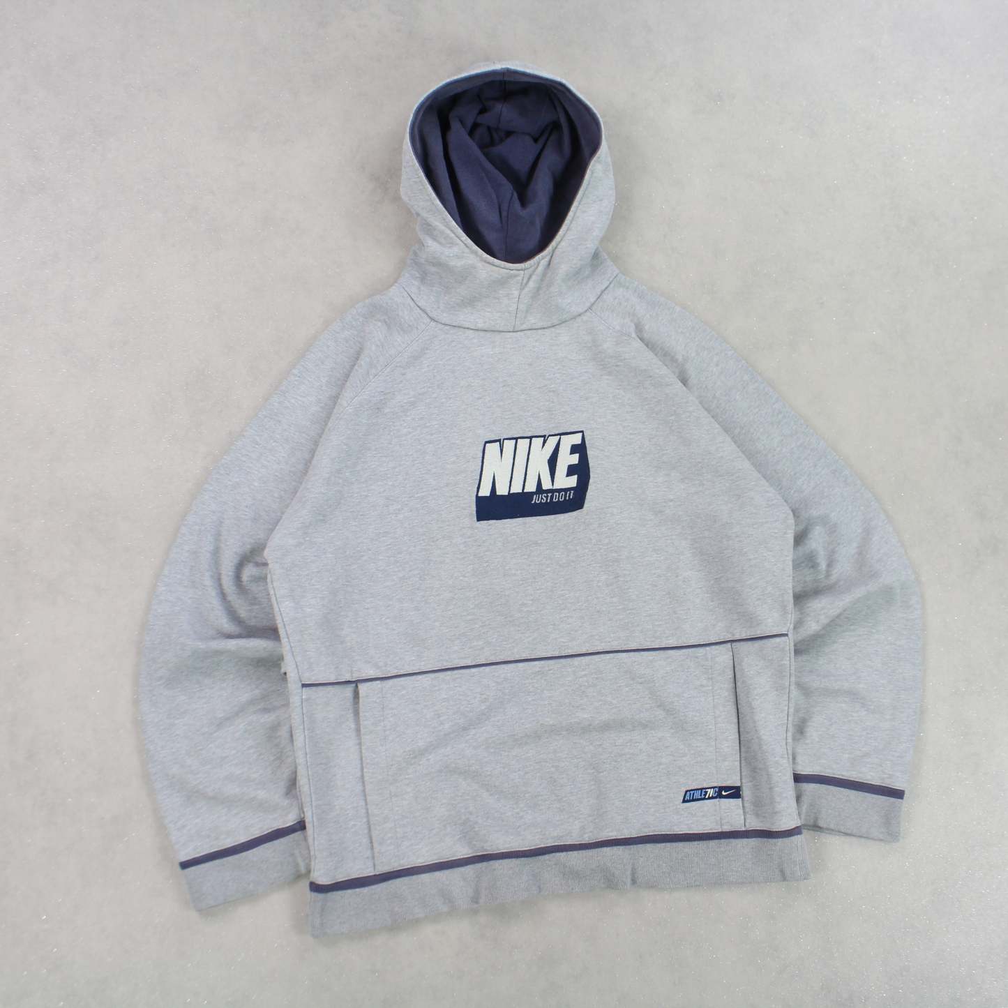 RARE 2000s  ‘Just Do It’ Hoodie Grey-OSI
