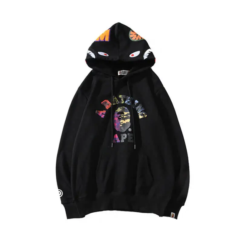 A  Shark Printed Hoodie-OSI