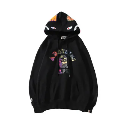 A  Shark Printed Hoodie-OSI
