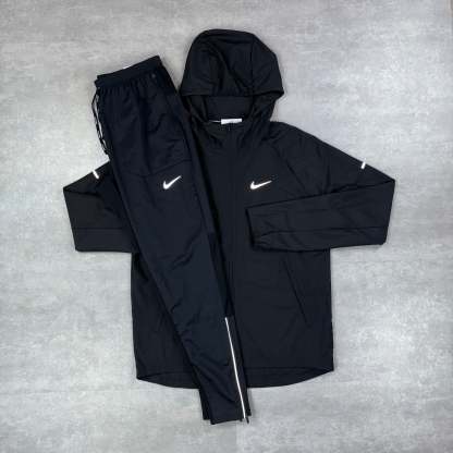 Black Miler Repel Windbreaker & Black Phenom Pants Set-OSI