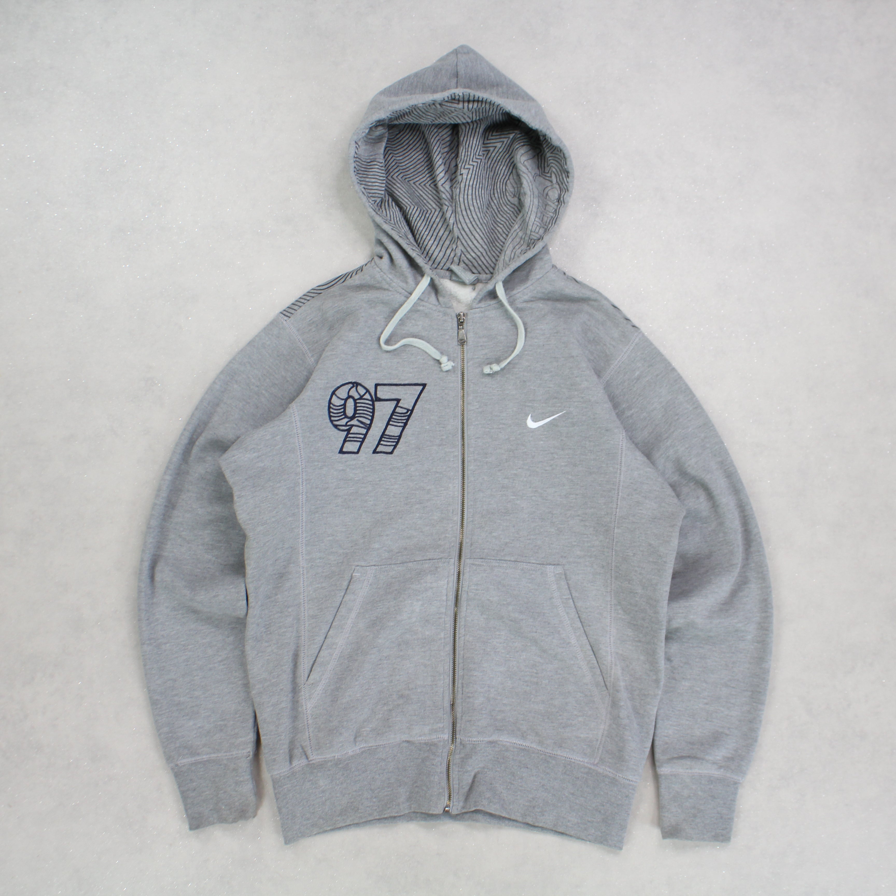 SUPER RARE 2000s  97 Zip Up Hoodie Grey-OSI