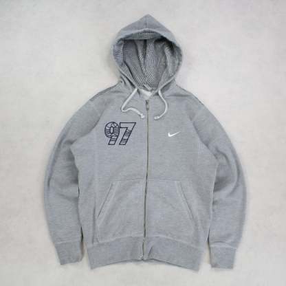 SUPER RARE 2000s  97 Zip Up Hoodie Grey-OSI