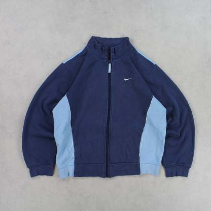 RARE 00s  Zip Sweatshirt Blue-OSI