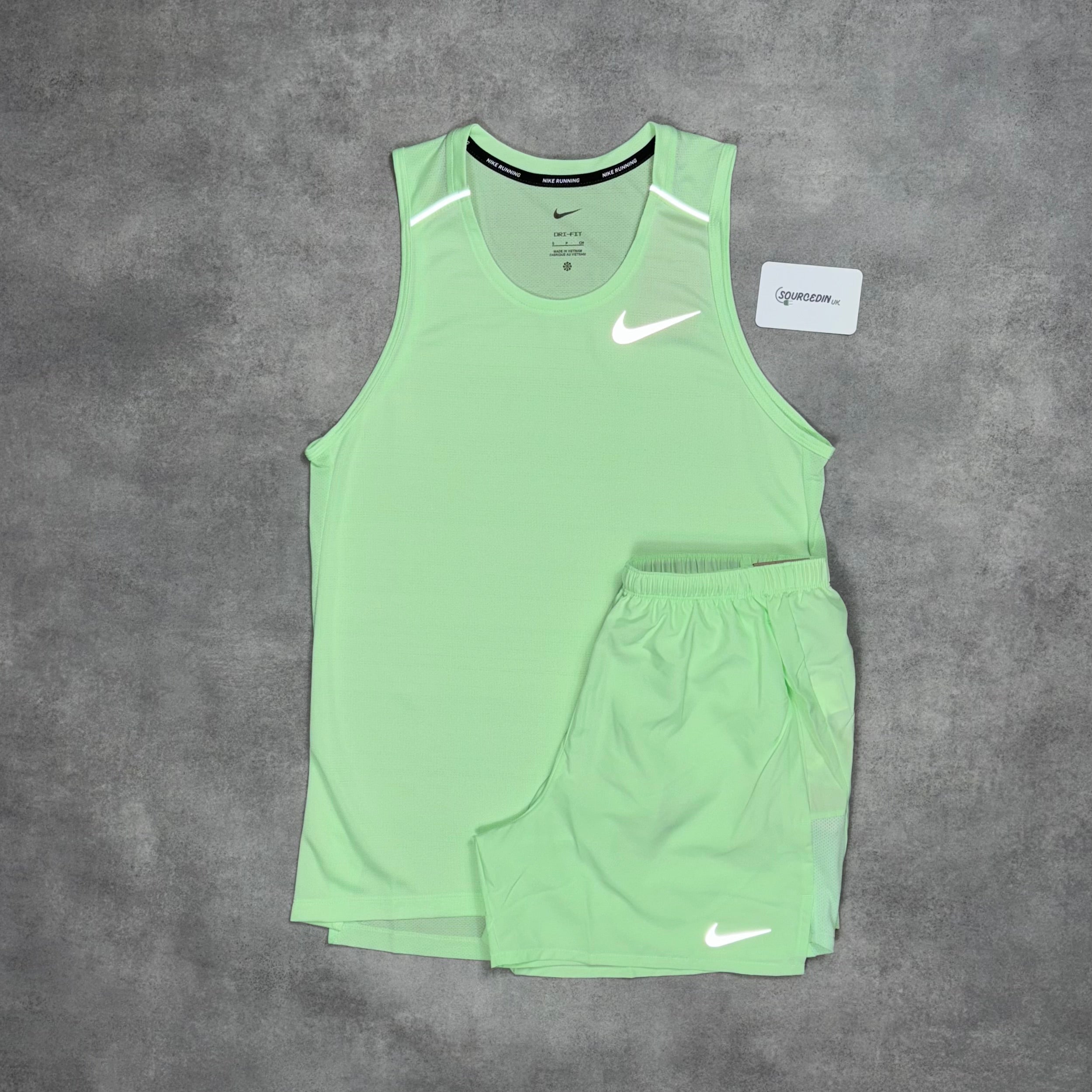 Miler Vest Vapour Green & Vapour Green Challenger/Flex 5” Short Set-OSI