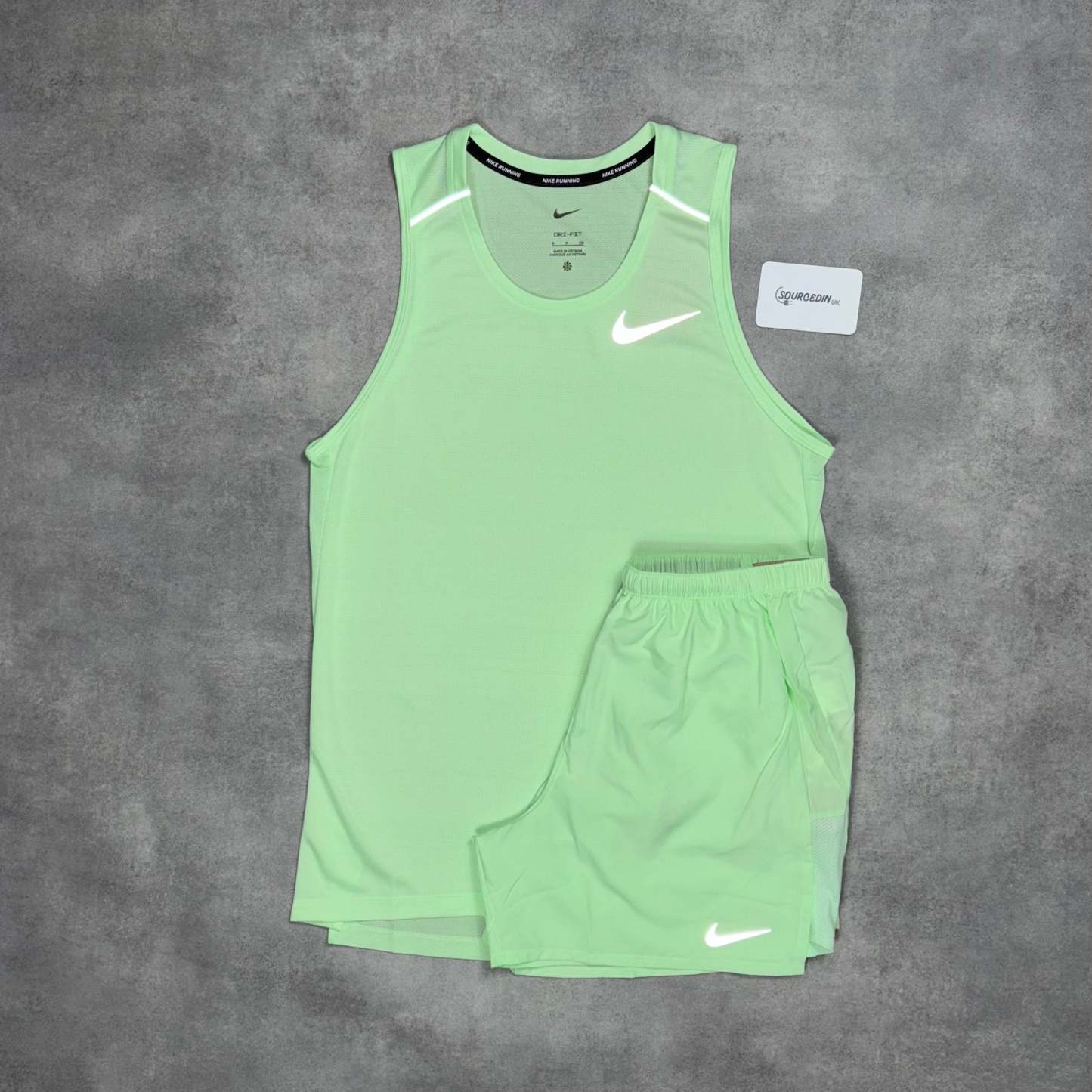 Miler Vest Vapour Green & Vapour Green Challenger/Flex 5” Short Set-OSI