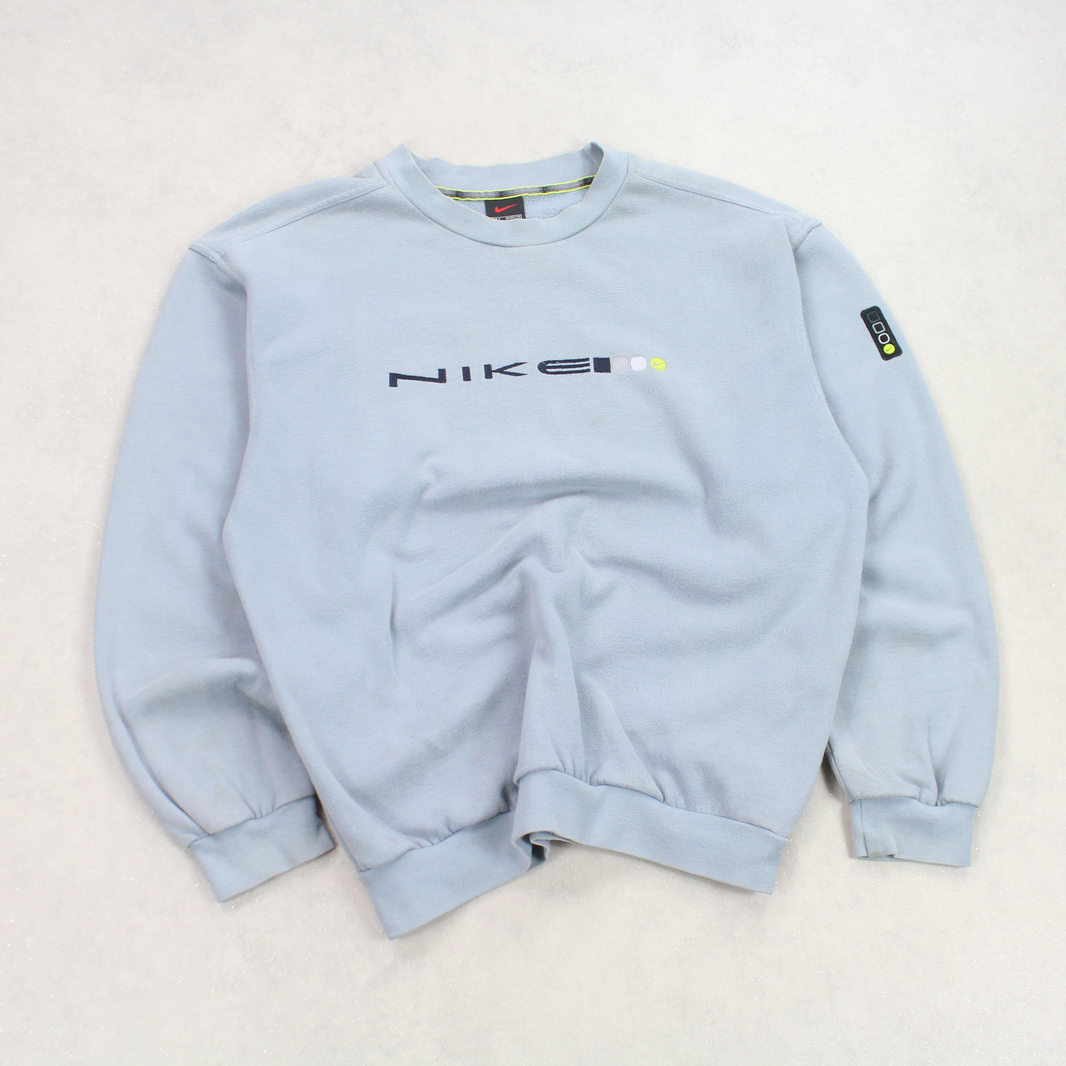 VERY RARE 1990s  Spell Out Sweatshirt Blue-OSI