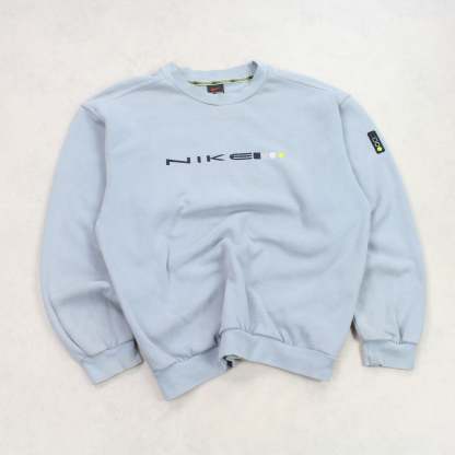 VERY RARE 1990s  Spell Out Sweatshirt Blue-OSI