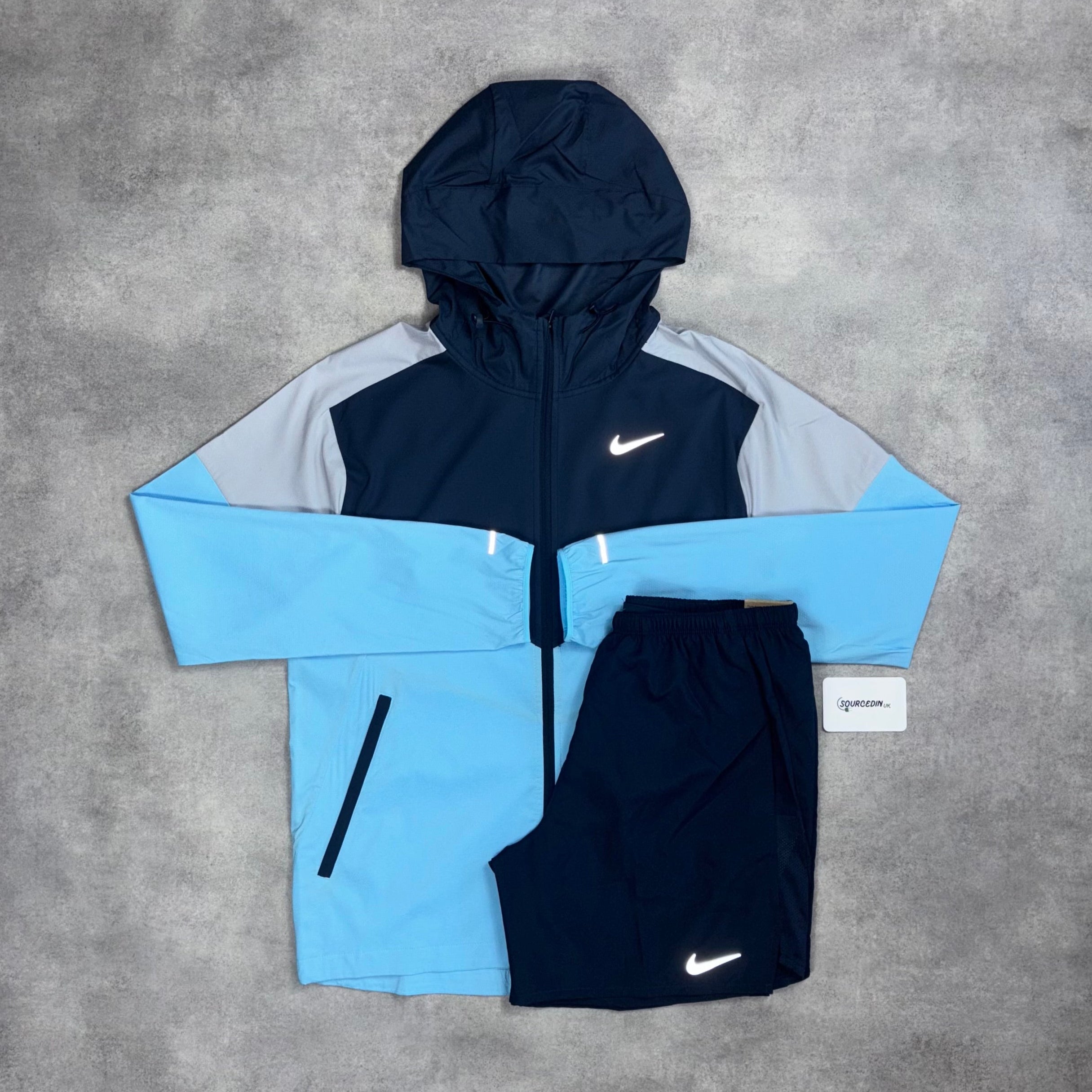 Uv Windrunner Jacket & 7” Challenger Short Set Pacific Blue-OSI