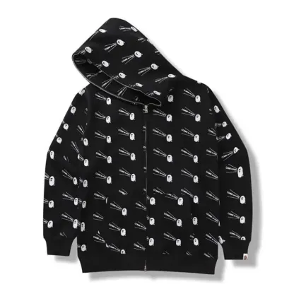Casual Zipper Real  Shark Hoodie-OSI