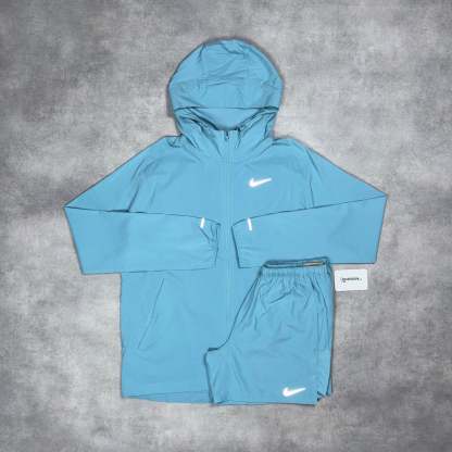 Uv Windrunner Jacket & 5” Challenger Short Set Denim Turquoise-OSI