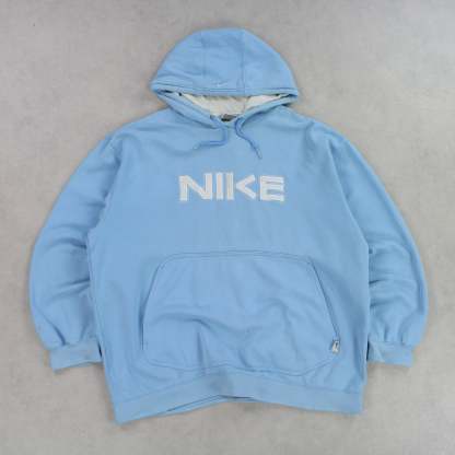 VERY RARE 2000s  Spell Out Hoodie Blue-OSI