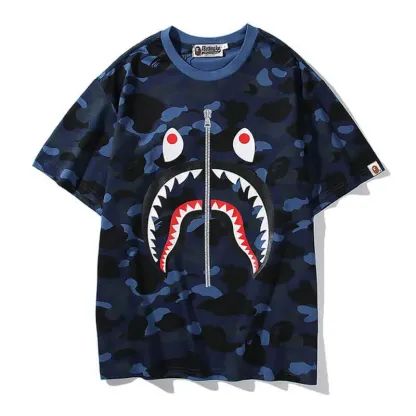 Zipper Camo  Shark Shirt-OSI