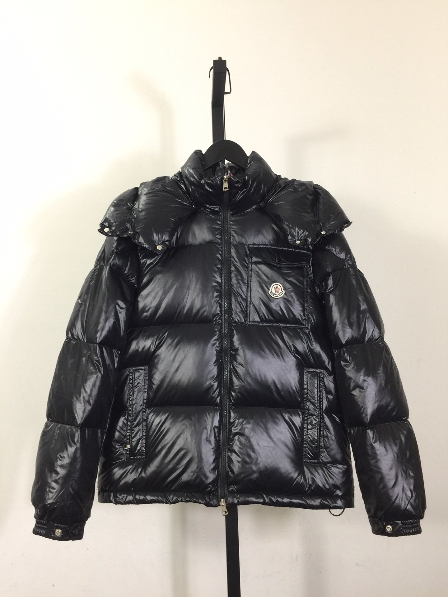 Moncler Logo Moncler High-Shine Padded Jacket