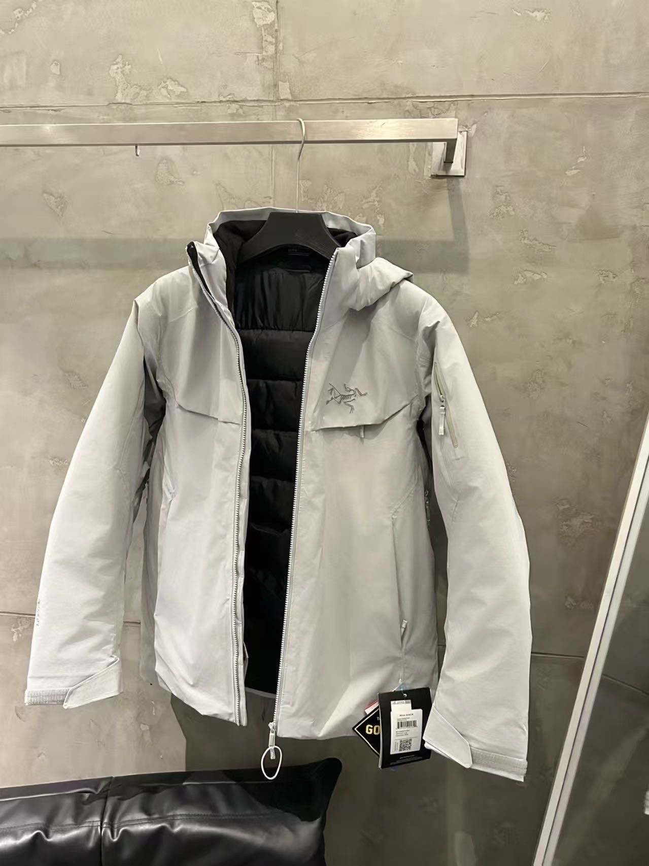  macai men's insulated jacket white ski and snowboard jacket-OSI