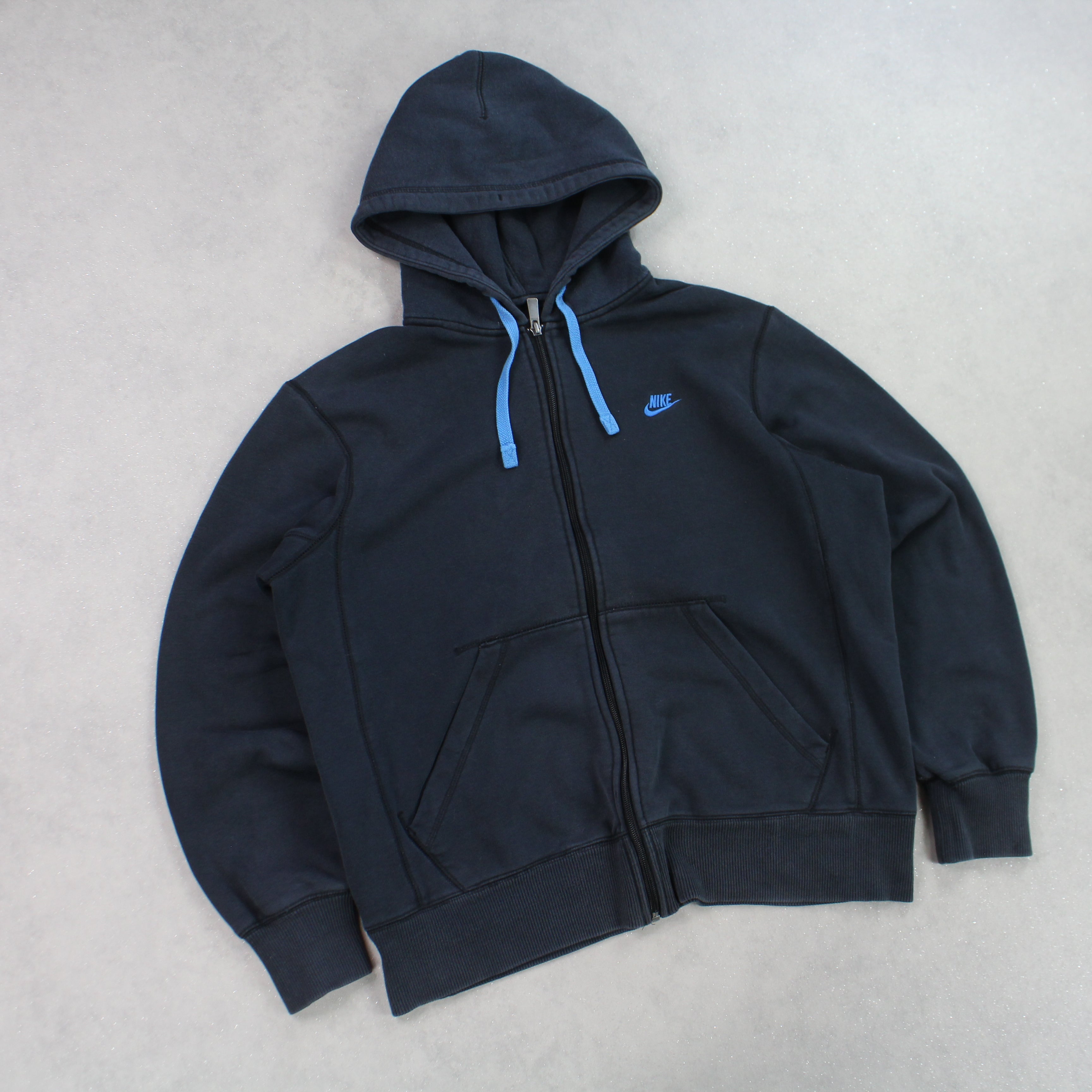 2000s  Zip Up Hoodie Black-OSI