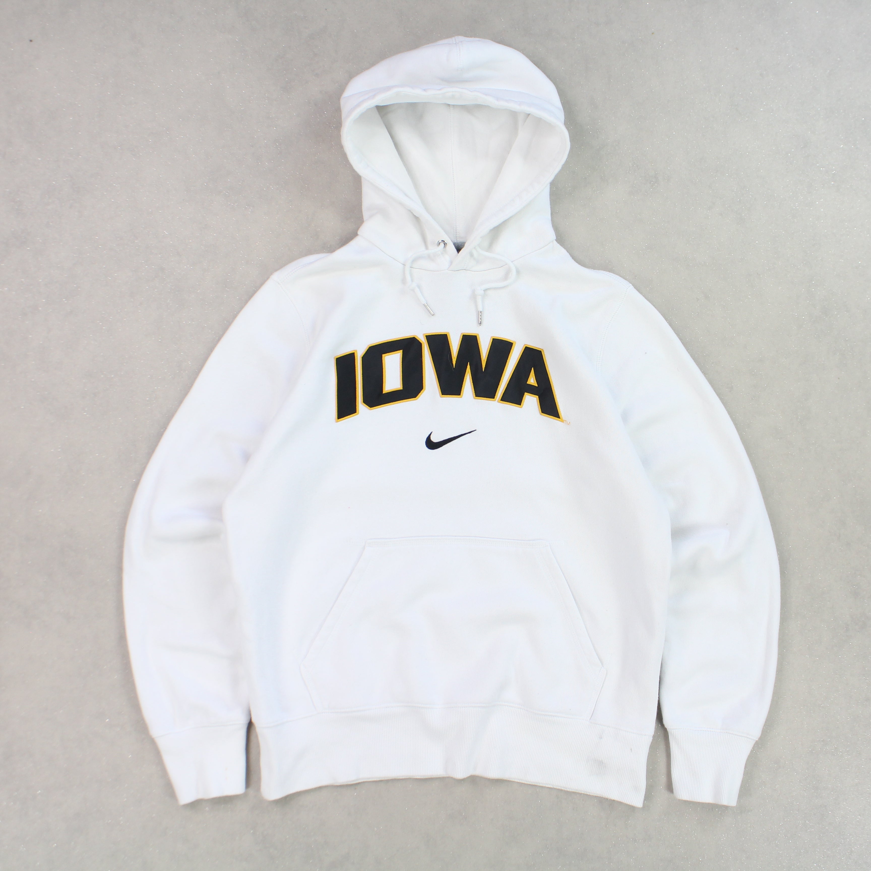 RARE 2000s  ‘Iowa’ Hoodie White-OSI