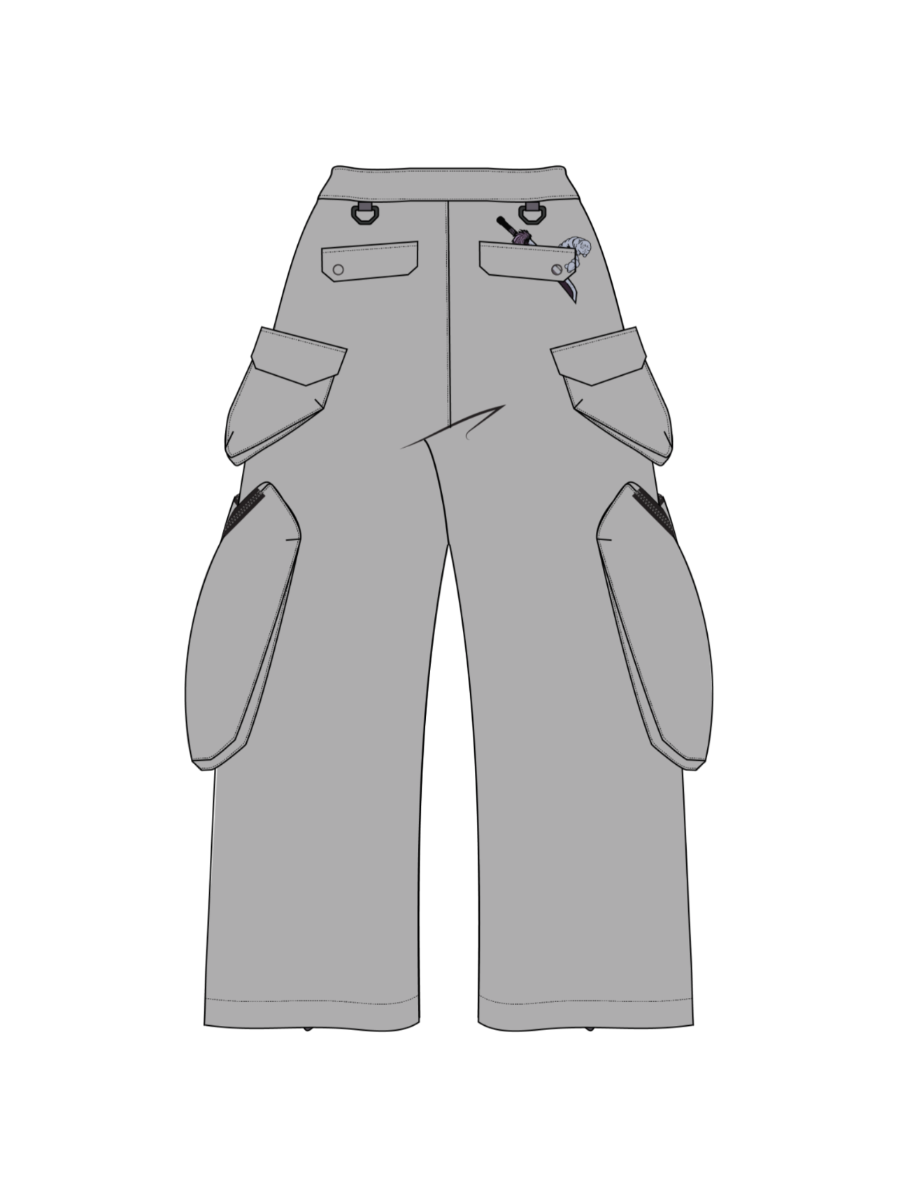 "CURSED" Parachute Pants-OSI