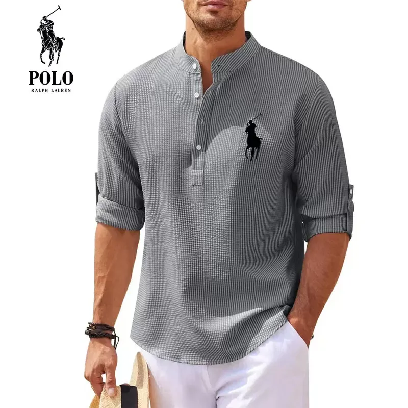 Men's Casual Collar Fashion Striped Shirts-OSI
