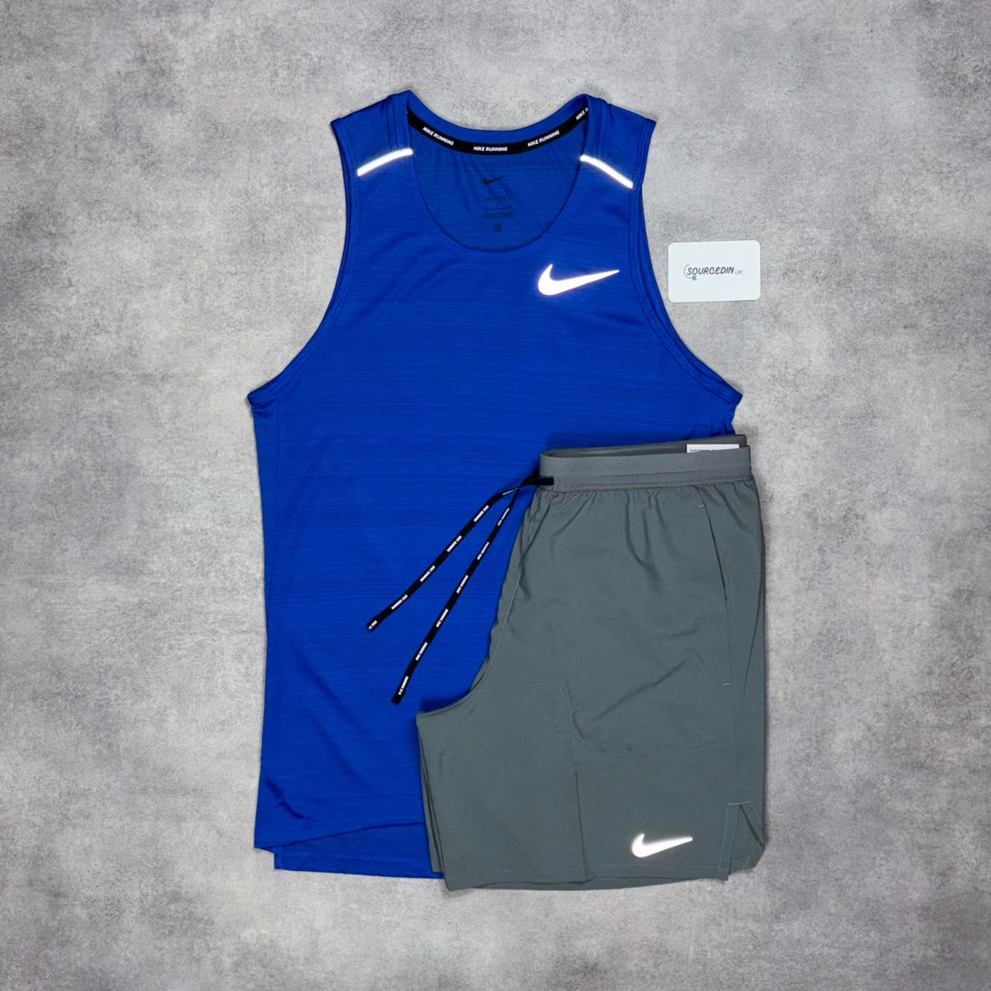 Miler Vest Royal Blue & Grey/Black Flex Stride Short Set-OSI