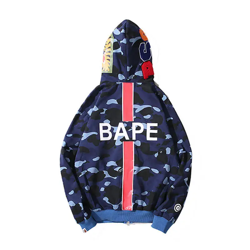  Camo Shark Full Zip up Hoodie-OSI