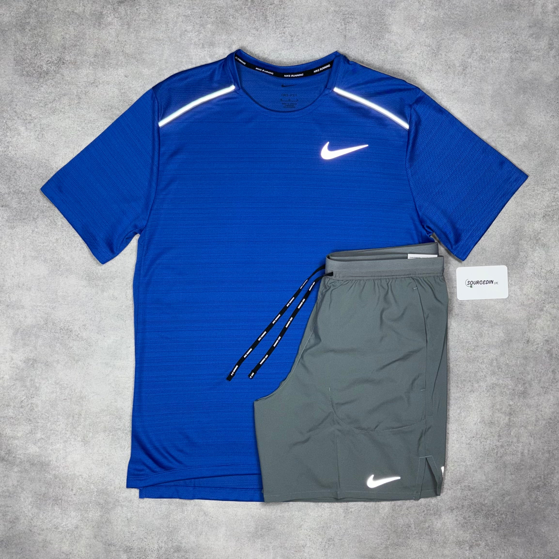 Miler 1.0 T-Shirt Royal Blue & Grey/Black 7” Challenger/Flex Shorts Set-OSI
