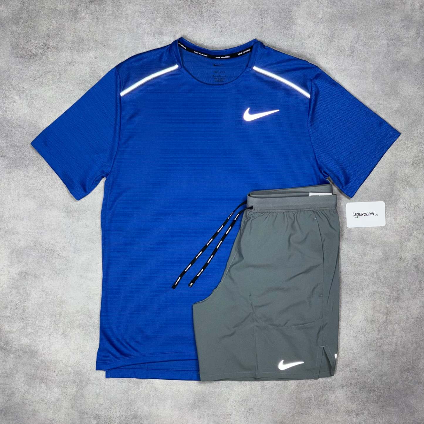 Miler 1.0 T-Shirt Royal Blue & Grey/Black 7” Challenger/Flex Shorts Set-OSI