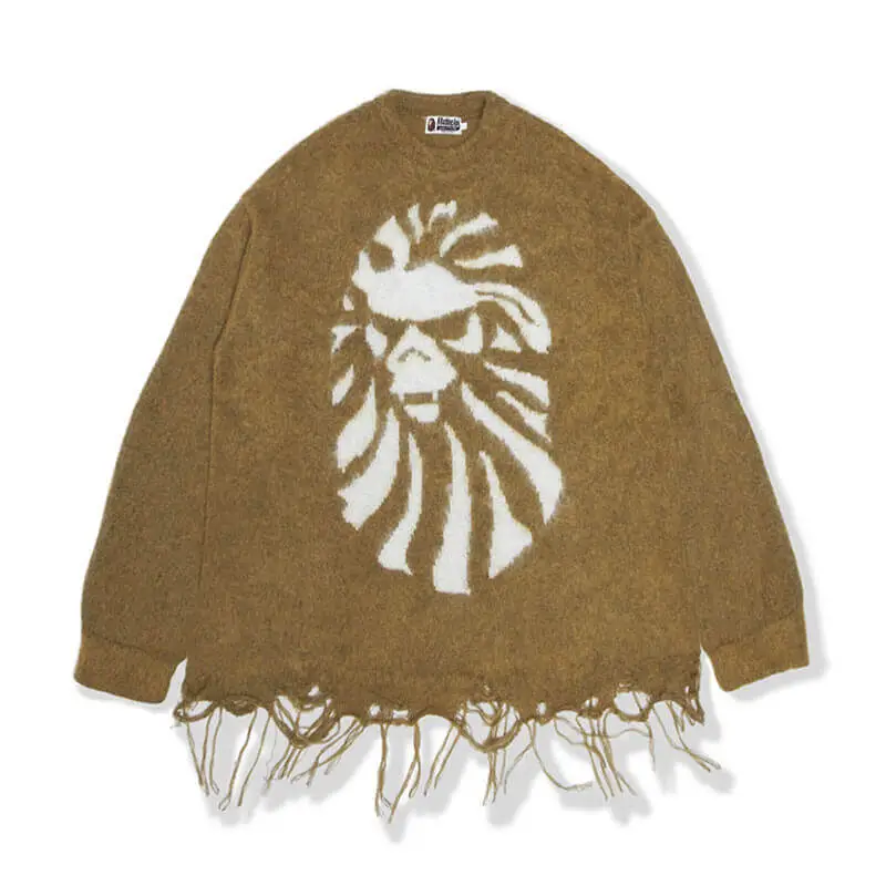 A Bathing Ape Mohair Crew Neck Sweater-OSI