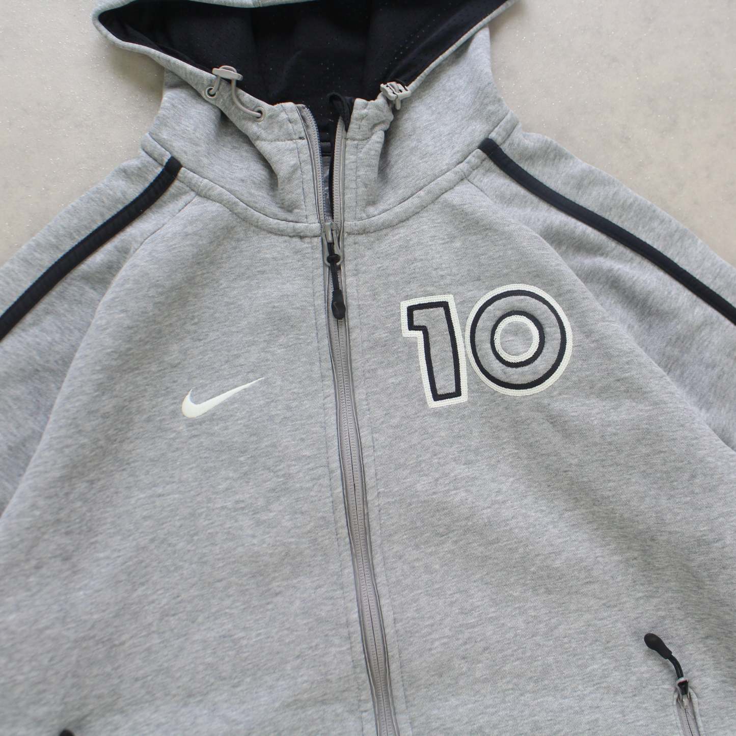 SUPER RARE 2000s  Zip Up Hoodie Grey-OSI