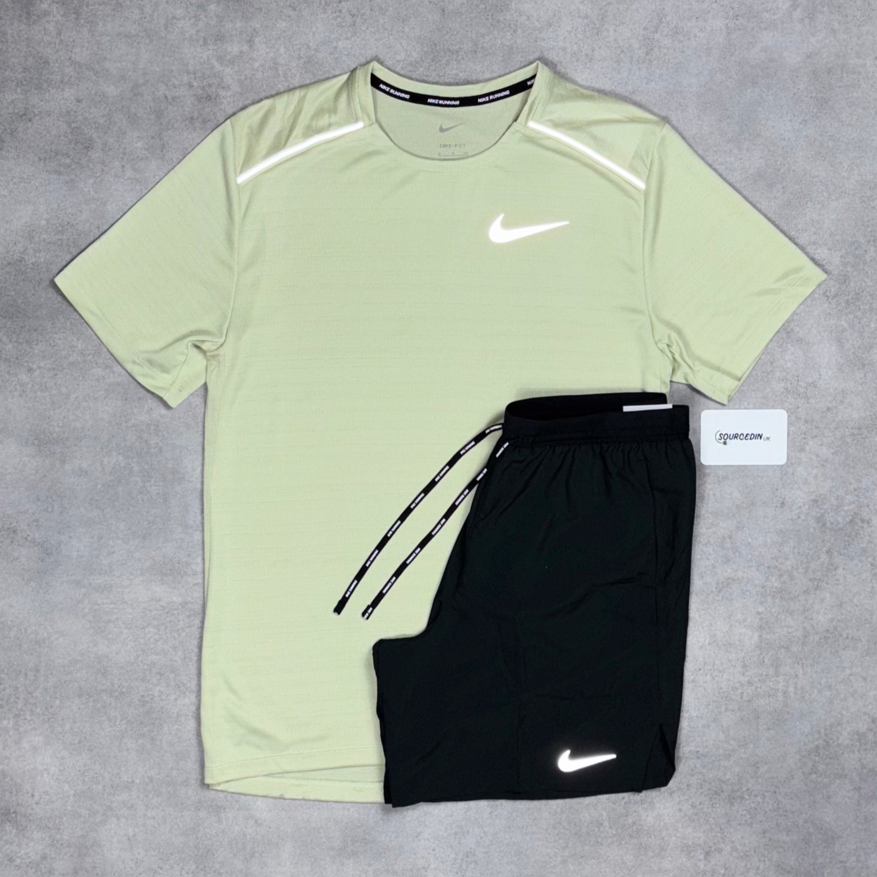 Miler T-Shirt Olive Aura & Grey/Black 7" Flex/Challenger Short Set-OSI