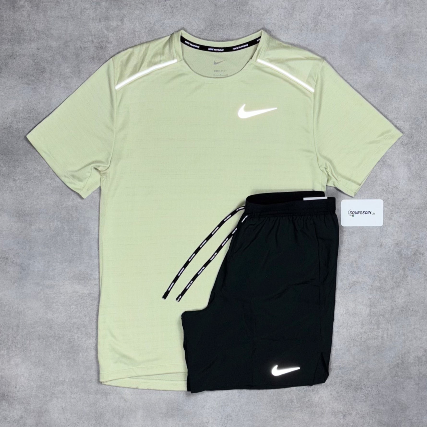 Miler T-Shirt Olive Aura & Grey/Black 7" Flex/Challenger Short Set-OSI