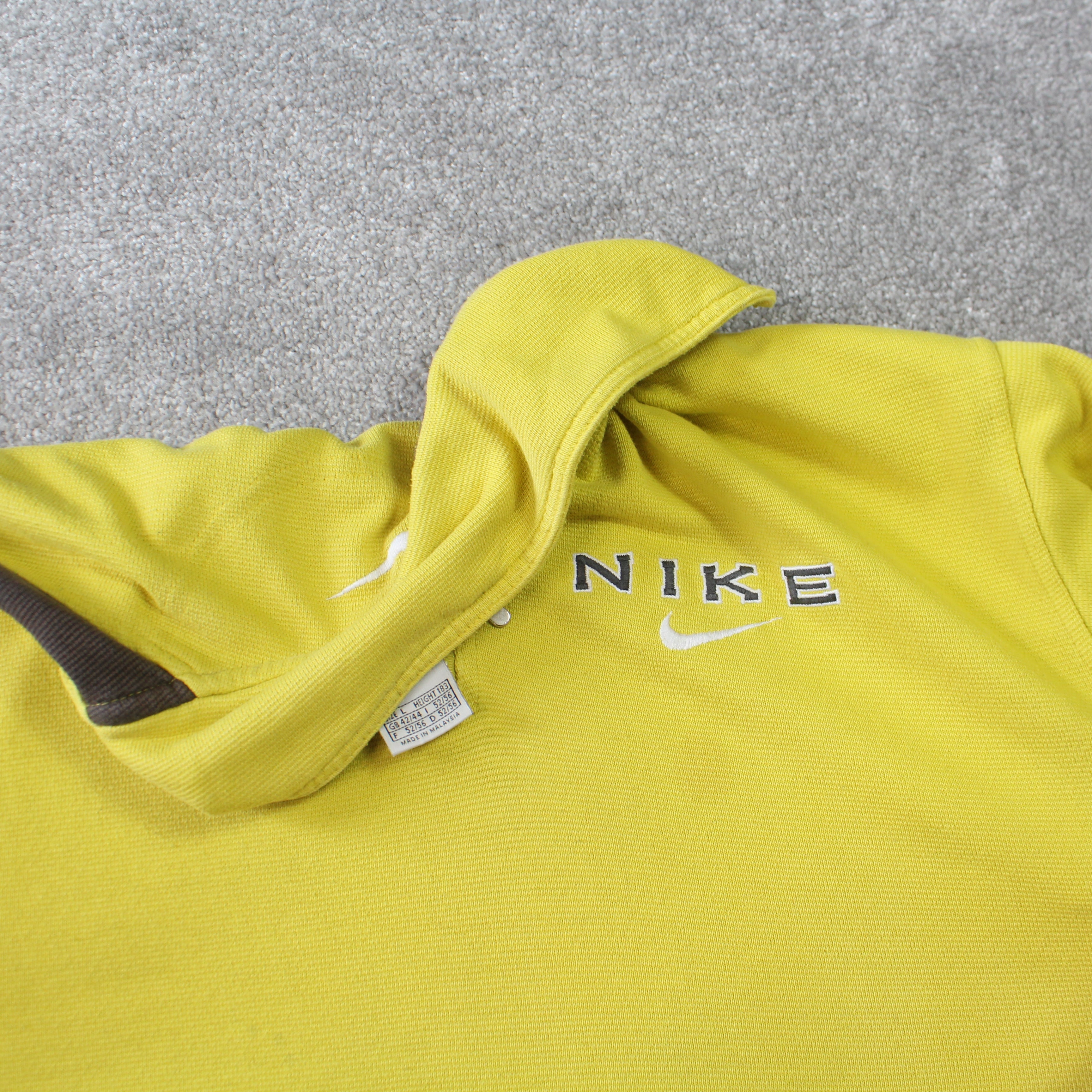 RARE 1990s  1/4 Zip Sweatshirt Yellow-OSI