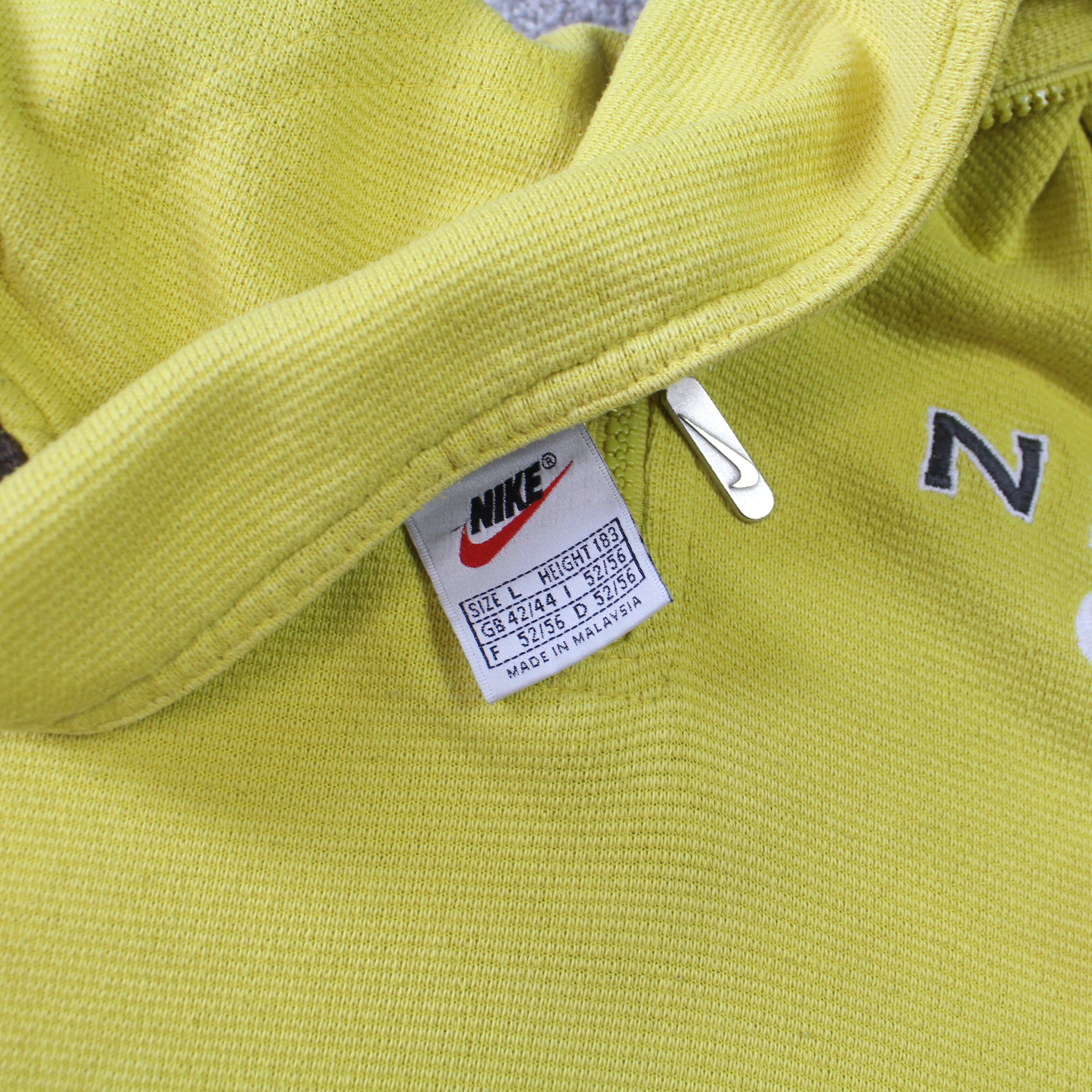 RARE 1990s  1/4 Zip Sweatshirt Yellow-OSI
