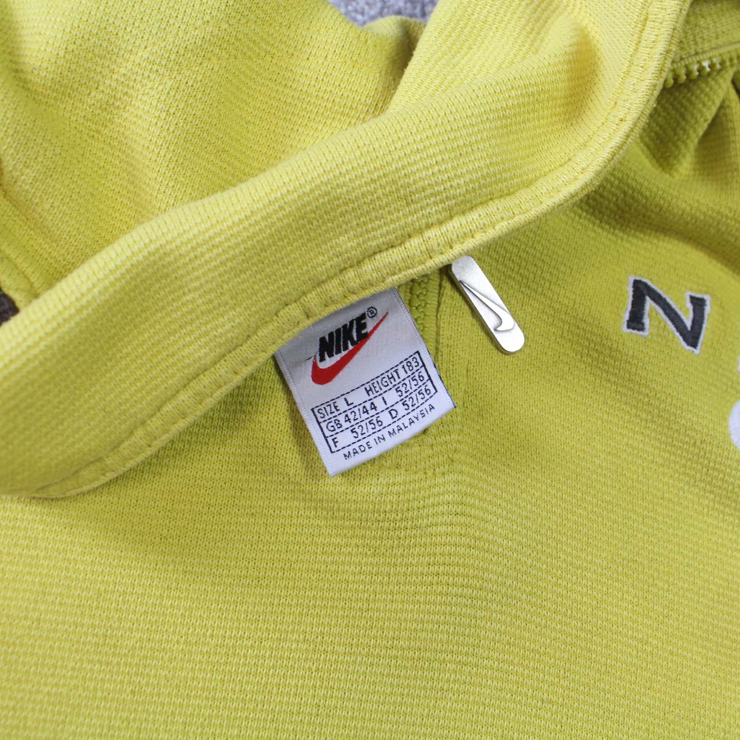 RARE 1990s  1/4 Zip Sweatshirt Yellow-OSI