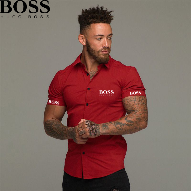 Men's Solid Color Fashion Lapel Shirt-OSI