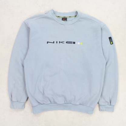 VERY RARE 1990s  Spell Out Sweatshirt Blue-OSI