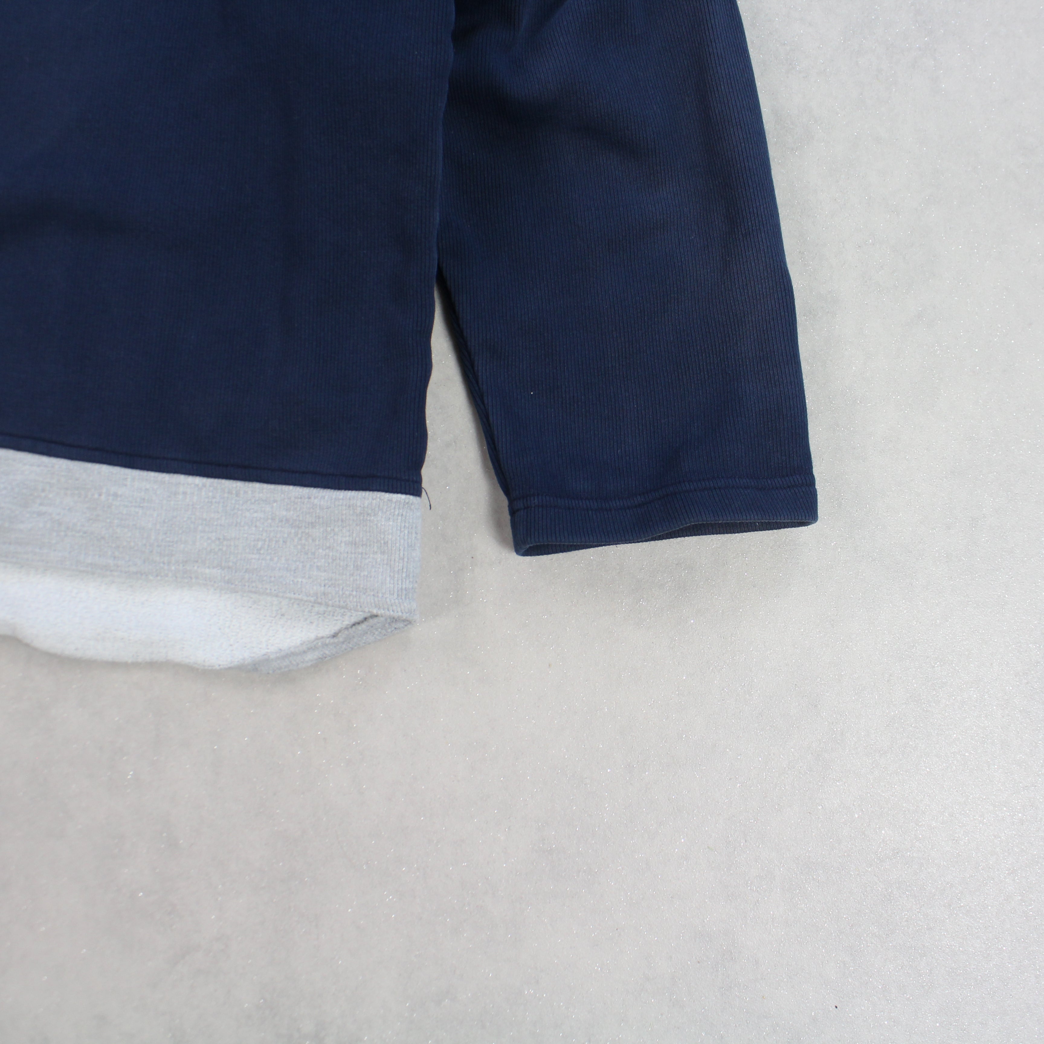 RARE 90s  Zip Hoodie Navy-OSI