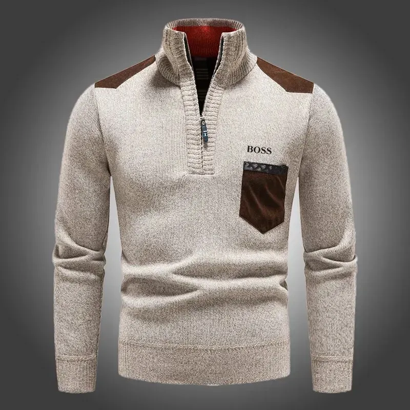 Suéter grosso masculino com gola alta-OSI