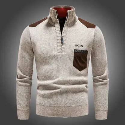 Suéter grosso masculino com gola alta-OSI